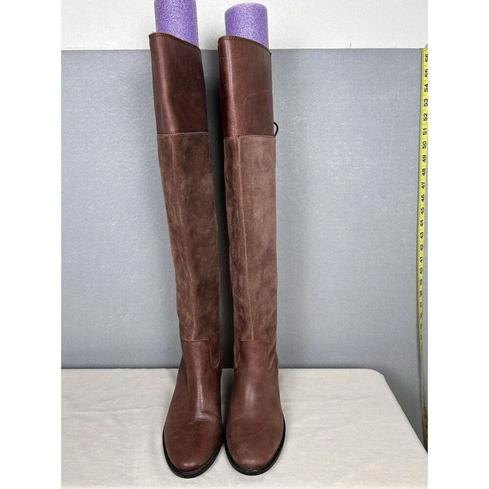 Lucky Brand Women's Komah Over-the-Knee Boot in Brown suede leatherSize 8.5 M